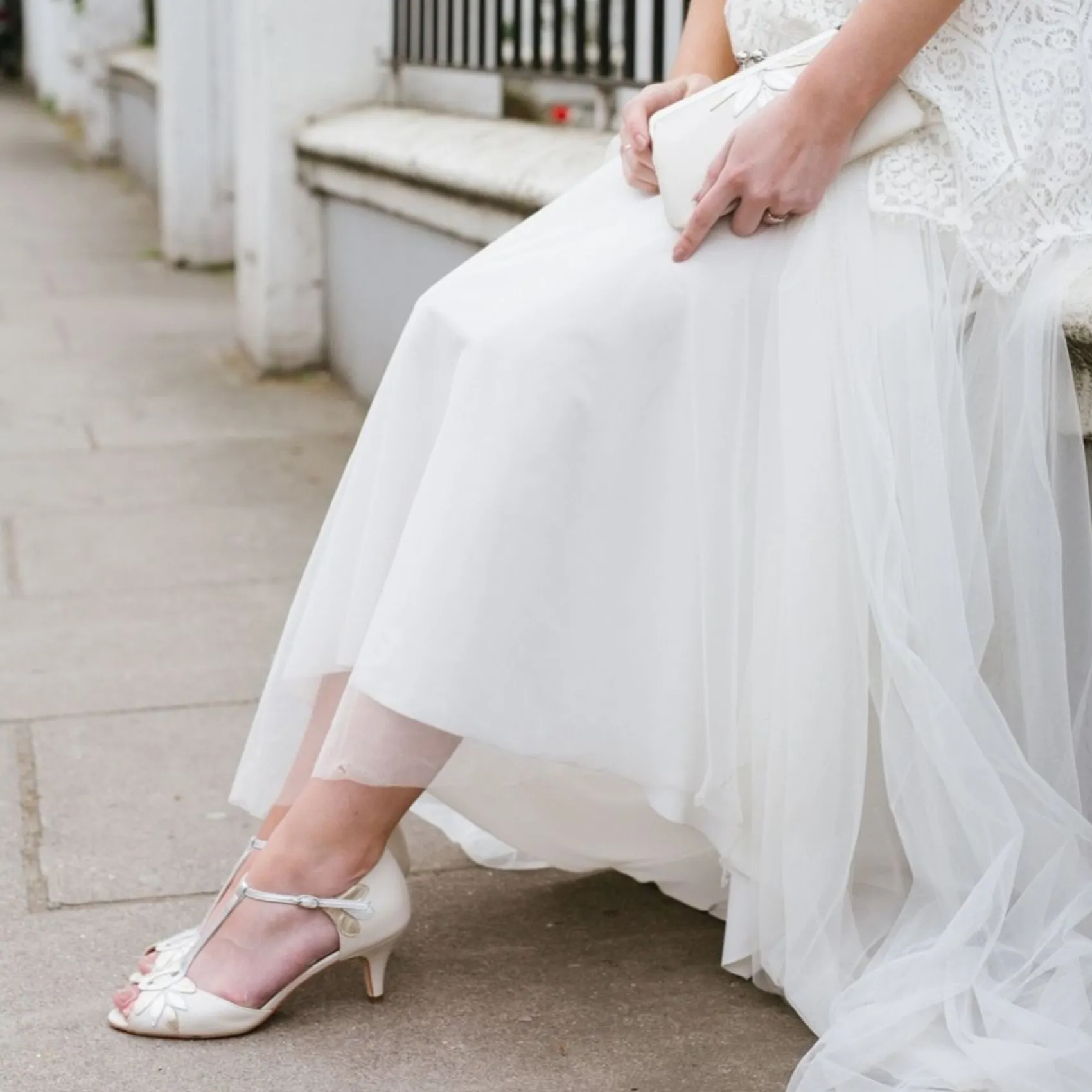 Rachel Simpson Wedding Guest Shoes | Mother Of The Bride Shoes*Isla Leather Vintage T-Bar Wedding Shoes Ivory