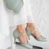 Rachel Simpson Wedding Shoes | Designer Wedding Shoes*Mimosa Leather Vintage T-Bar Wedding Shoes Mint