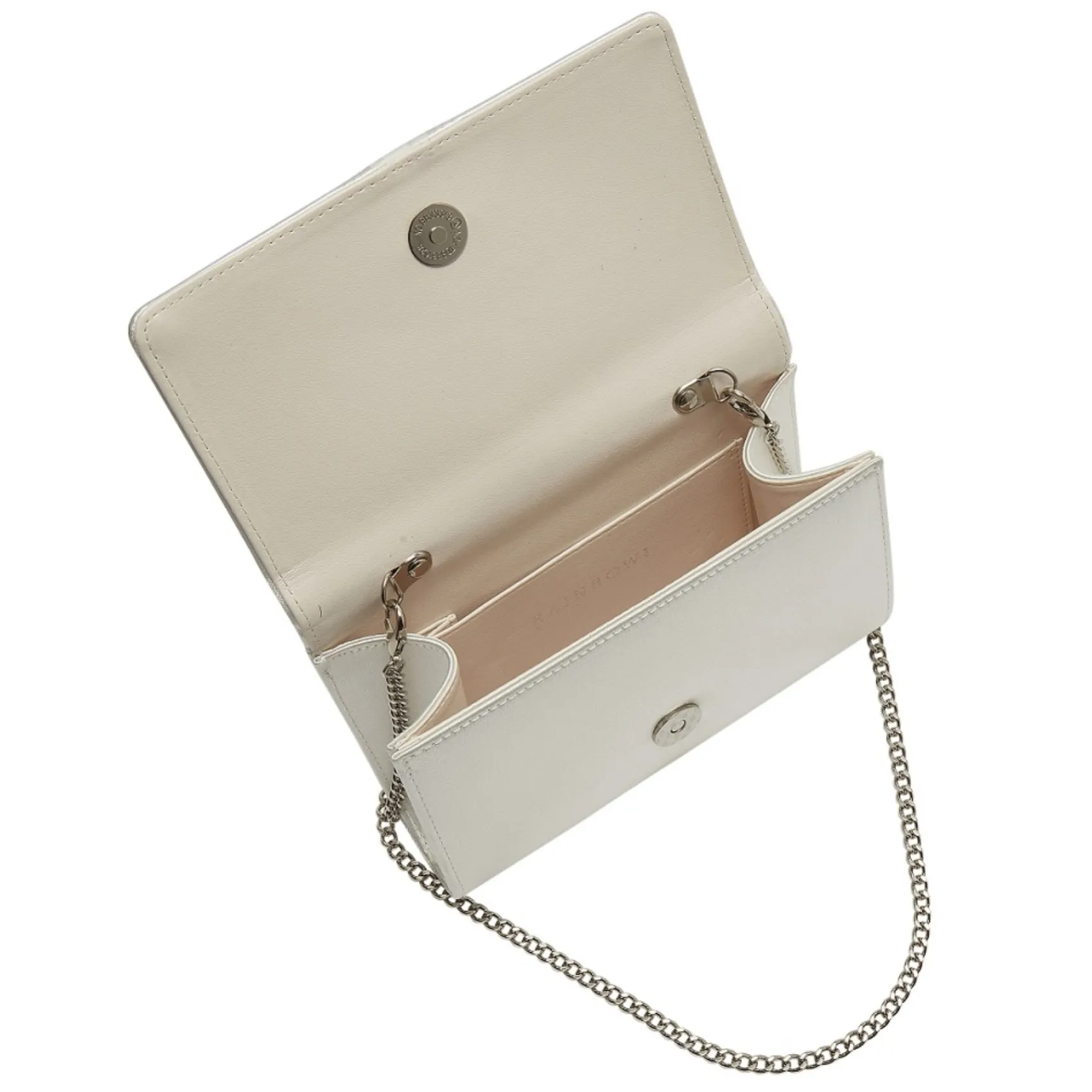 Rainbow Club Wedding Handbags*Claudia Dyeable Satin Embellished Clutch Bag Ivory