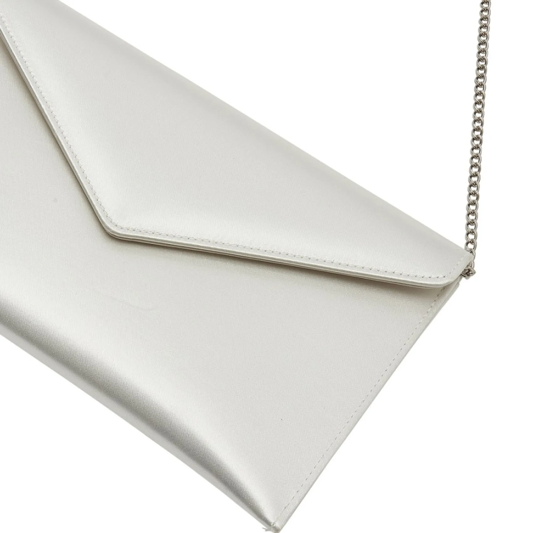 Rainbow Club Wedding Handbags*Hattie Dyeable Satin Envelope Clutch Bag Ivory