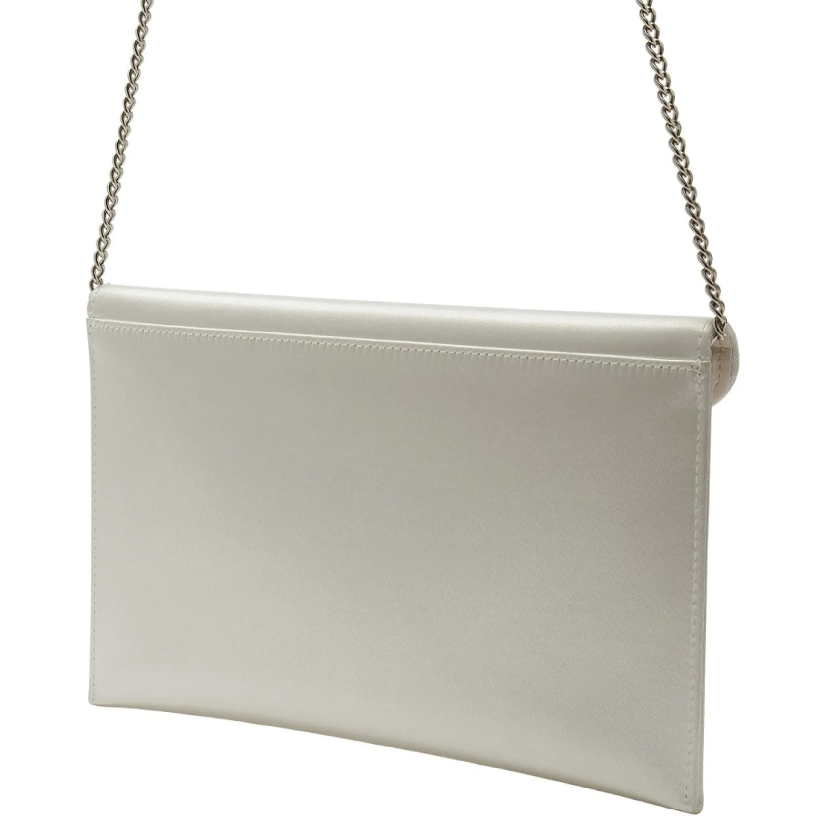Rainbow Club Wedding Handbags*Hattie Dyeable Satin Envelope Clutch Bag Ivory