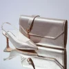 Rainbow Club Wedding Guest Shoes | Mother Of The Bride Shoes*Joni Sparkle Slingback Kitten Heels Gold