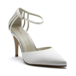 Rainbow Club Wedding Shoes | High Heel*Kennedy Dyeable Satin Two Part Court Shoes Ivory