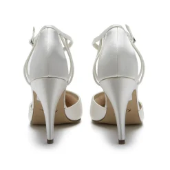 Rainbow Club Wedding Shoes | High Heel*Kennedy Dyeable Satin Two Part Court Shoes Ivory