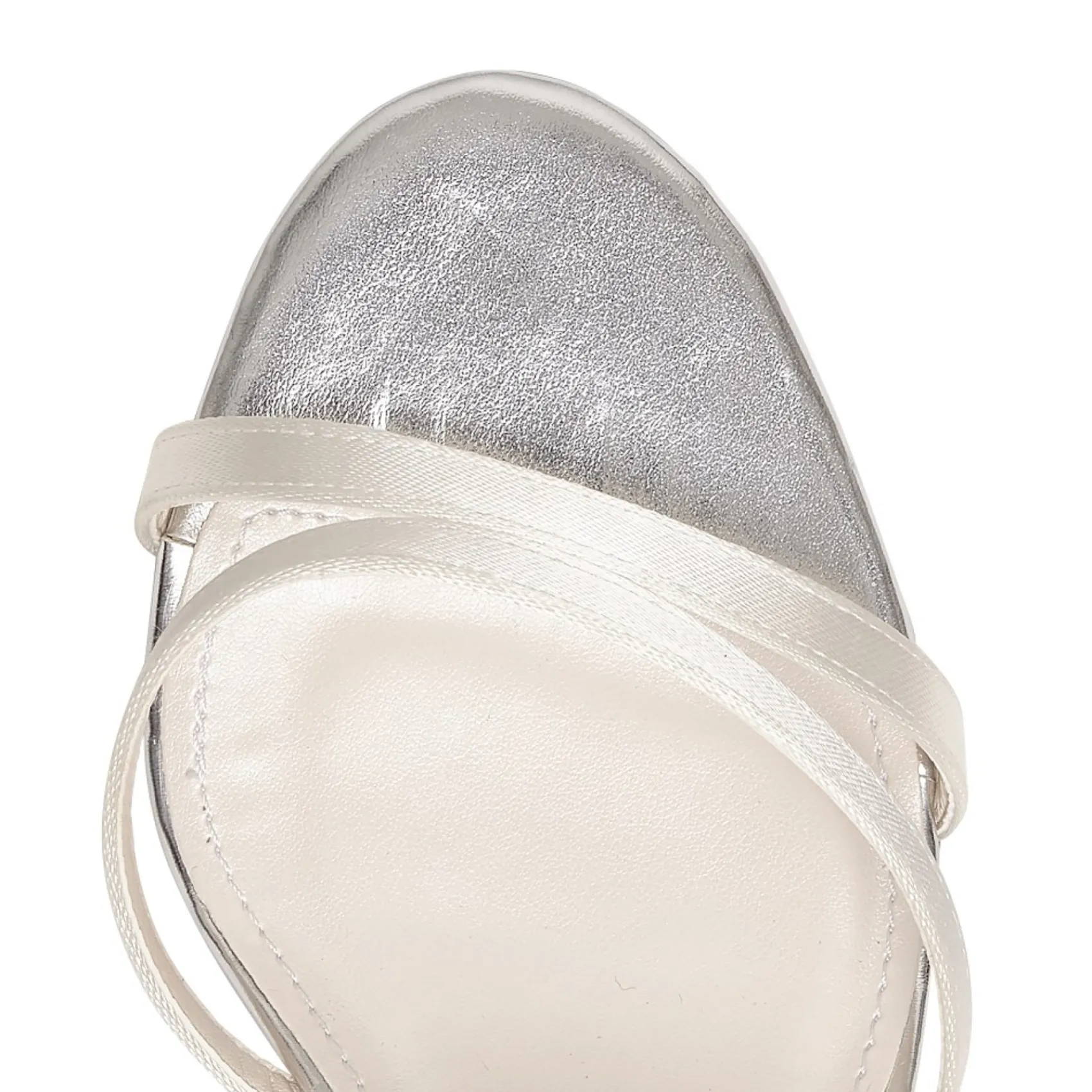 Rainbow Club Bridesmaid Shoes | Wedding Shoes*Lena Satin Pearl Ankle Strap Block Heel Sandals Ivory