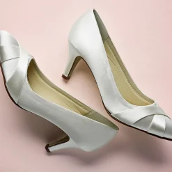 Rainbow Club Mother Of The Bride Shoes | Wedding Shoes*Lexi Dyeable Satin Wedding Court Shoes Ivory