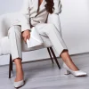 Rainbow Club Mother Of The Bride Shoes | Wedding Shoes*May Dyeable Satin Low Block Heel Pointed Courts Ivory