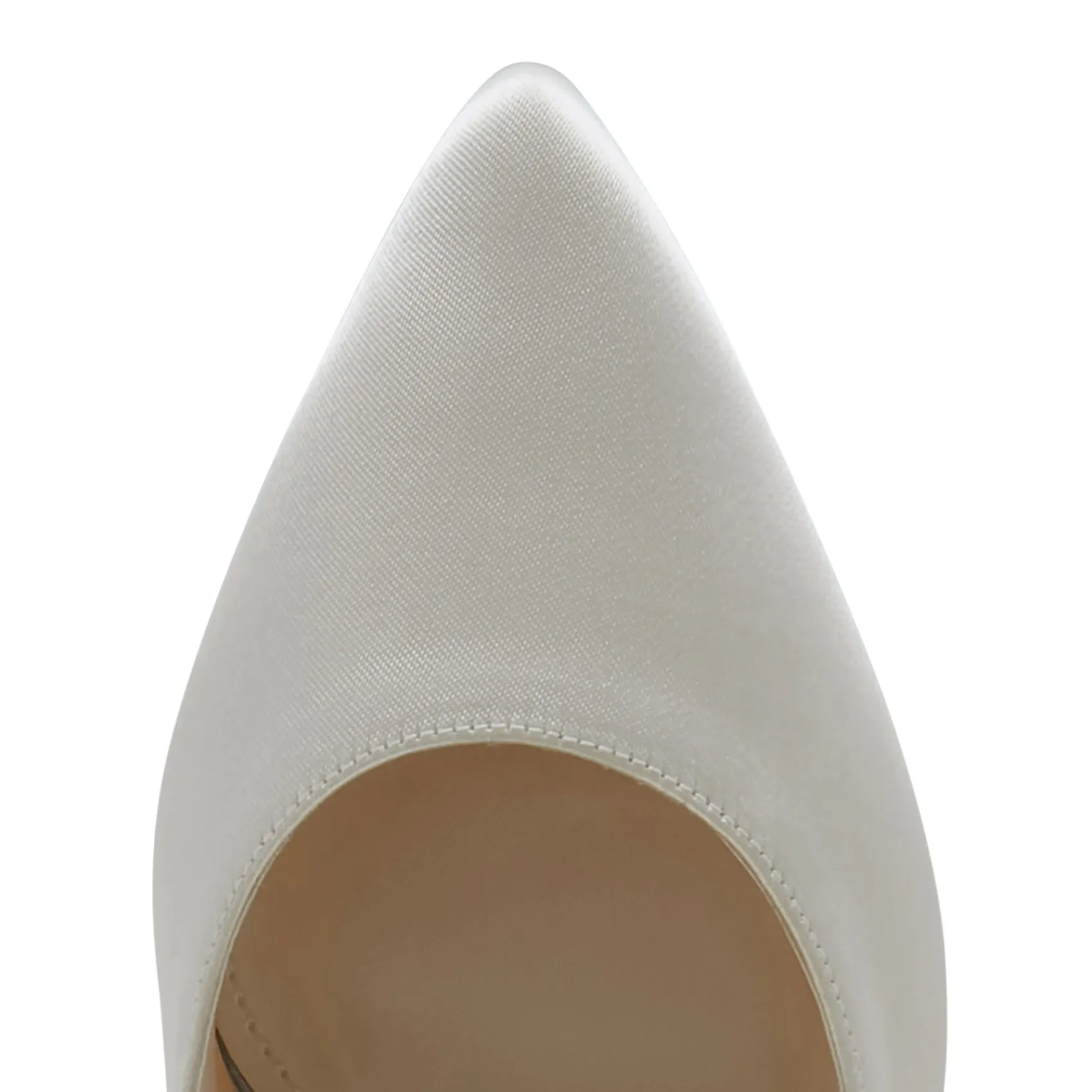 Rainbow Club Mother Of The Bride Shoes | Wedding Shoes*May Dyeable Satin Low Block Heel Pointed Courts Ivory