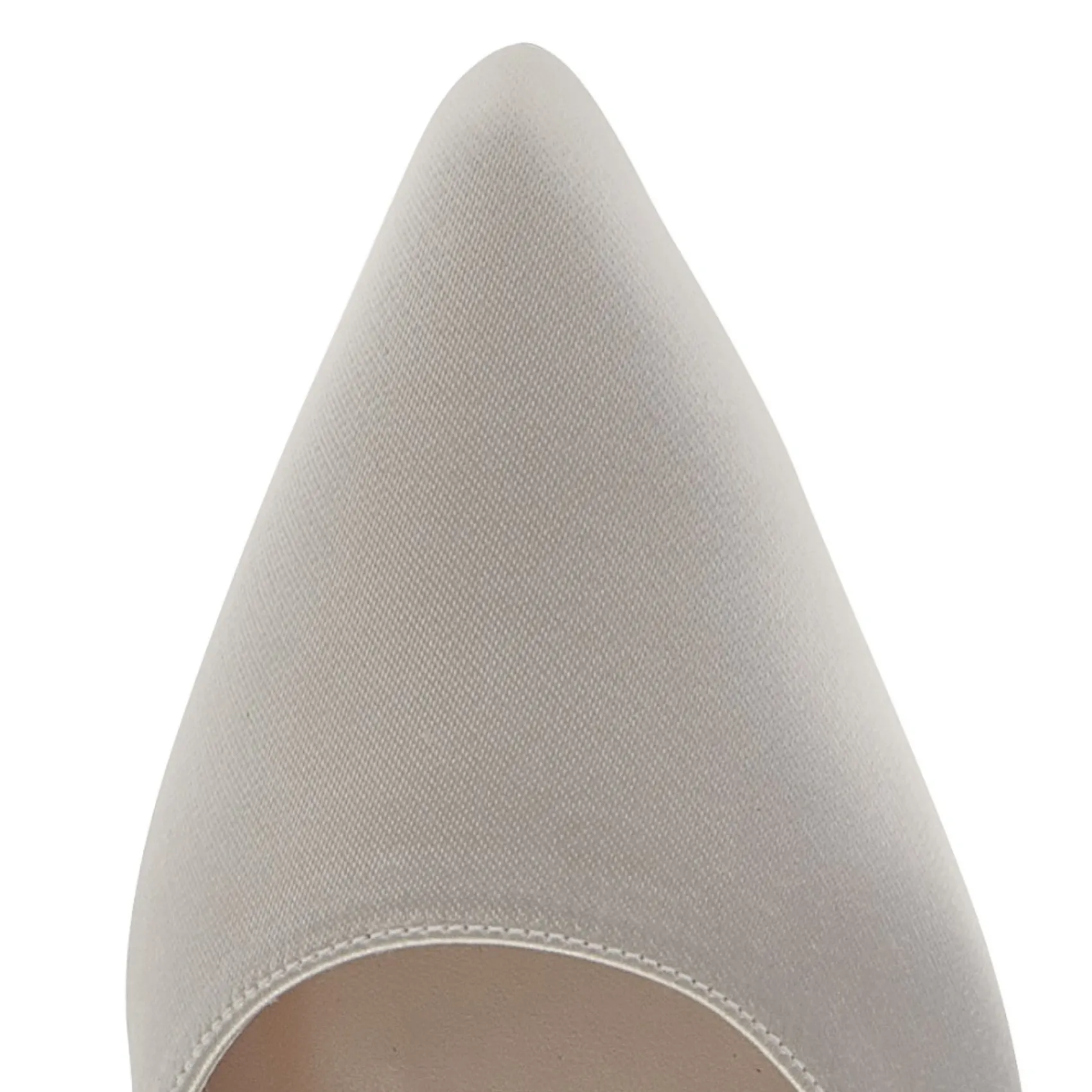 Rainbow Club Wedding Shoes | Mid Heel*Mimi Chiffon Ribbon Bow Pointed Slingback Heels Ivory