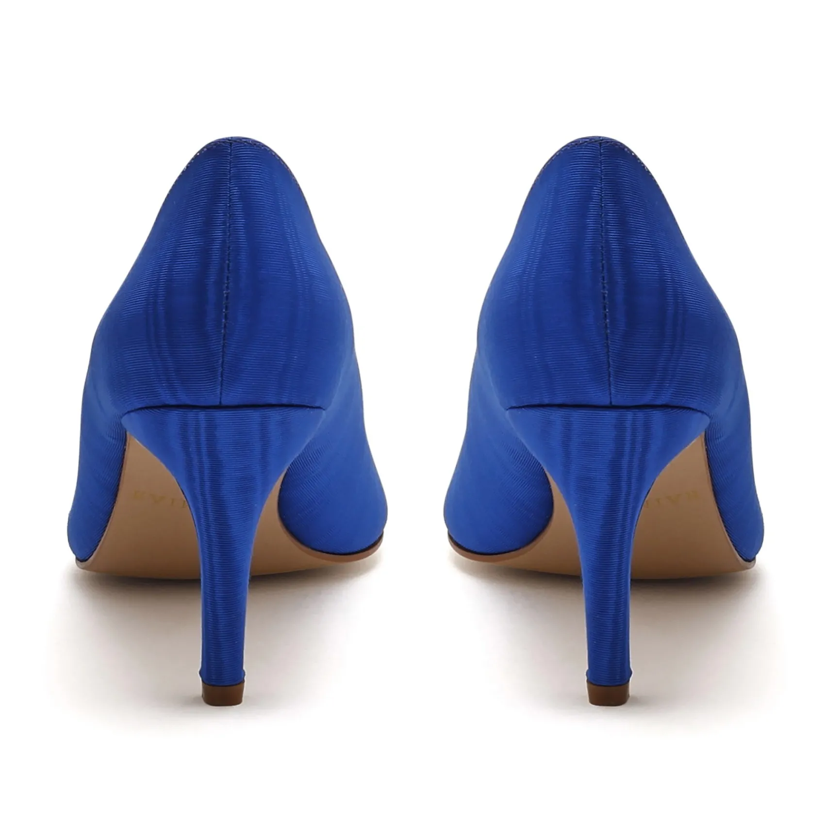 Rainbow Club Blue Prom Shoes | Prom Shoes*Morgan II Moiré Mid Heel Pointed Court Shoe Electric Blue