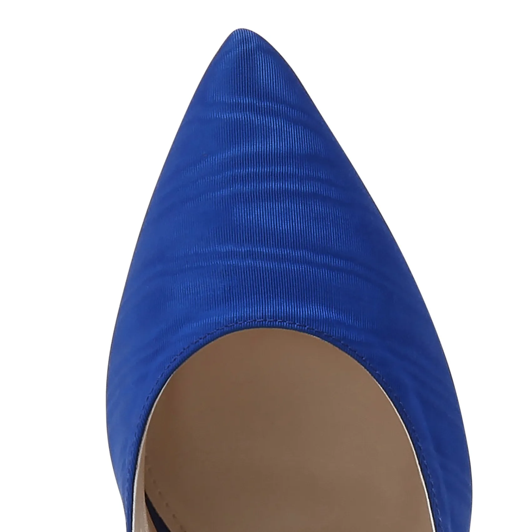 Rainbow Club Blue Prom Shoes | Prom Shoes*Morgan II Moiré Mid Heel Pointed Court Shoe Electric Blue