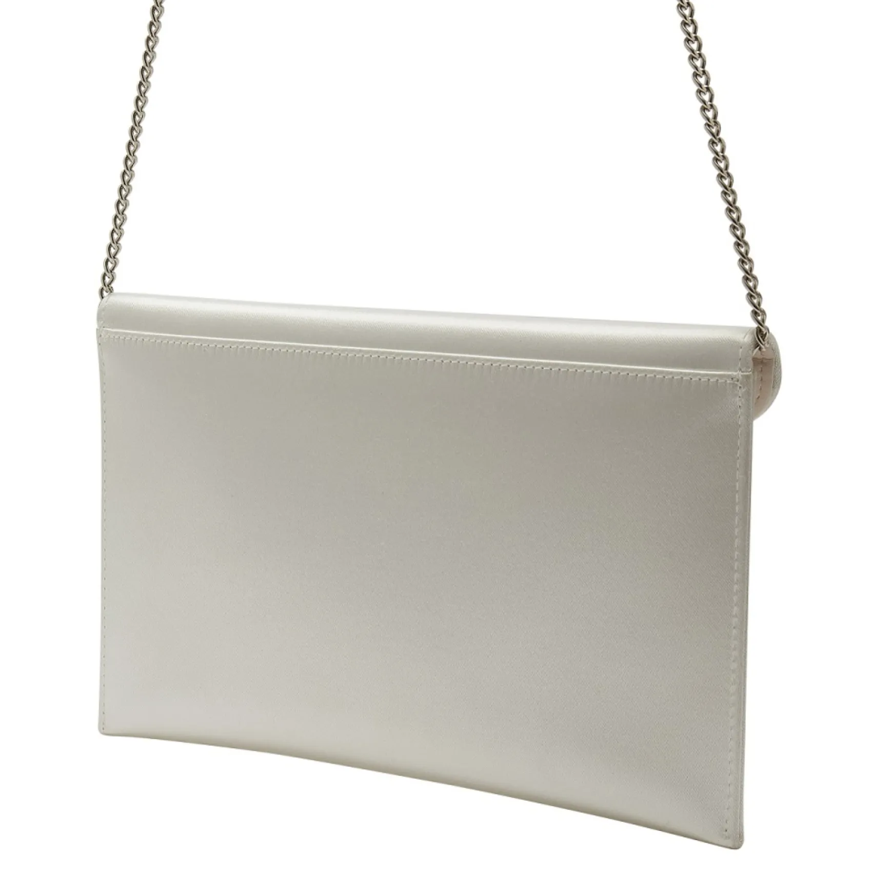 Rainbow Club Wedding Handbags*Nova Dyeable Satin and Crystal Envelope Clutch Bag Ivory