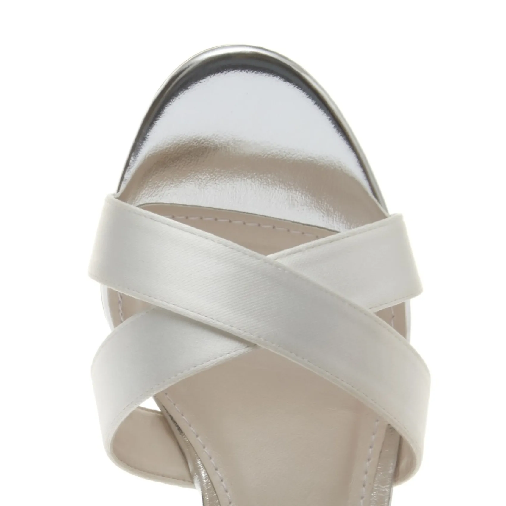 Rainbow Club Bridesmaid Shoes | Wedding Shoes*Reese Dyeable Satin Strappy Sandals Ivory