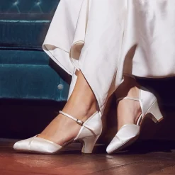 Rainbow Club Mother Of The Bride Shoes | Wedding Shoes*Shirley Dyeable Satin Wide Fit Wedding Shoes Ivory
