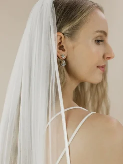 Rainbow Club Single Tier Veils | Chapel Length & Cathedral Veils*Snapdragon Single Tier Satin Edge Chapel Veil Ivory