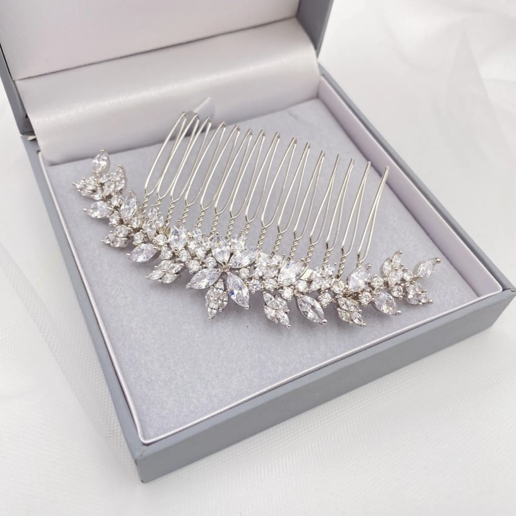 Lace & Favour Prom Hair Clips & Combs | Bride Gifts*Rapture Small Crystal Wedding Hair Comb Silver