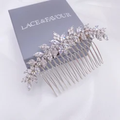Lace & Favour Prom Hair Clips & Combs | Bride Gifts*Rapture Small Crystal Wedding Hair Comb Silver