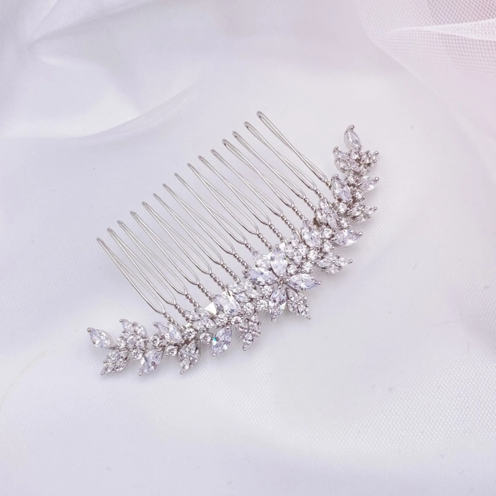 Lace & Favour Prom Hair Clips & Combs | Bride Gifts*Rapture Small Crystal Wedding Hair Comb Silver