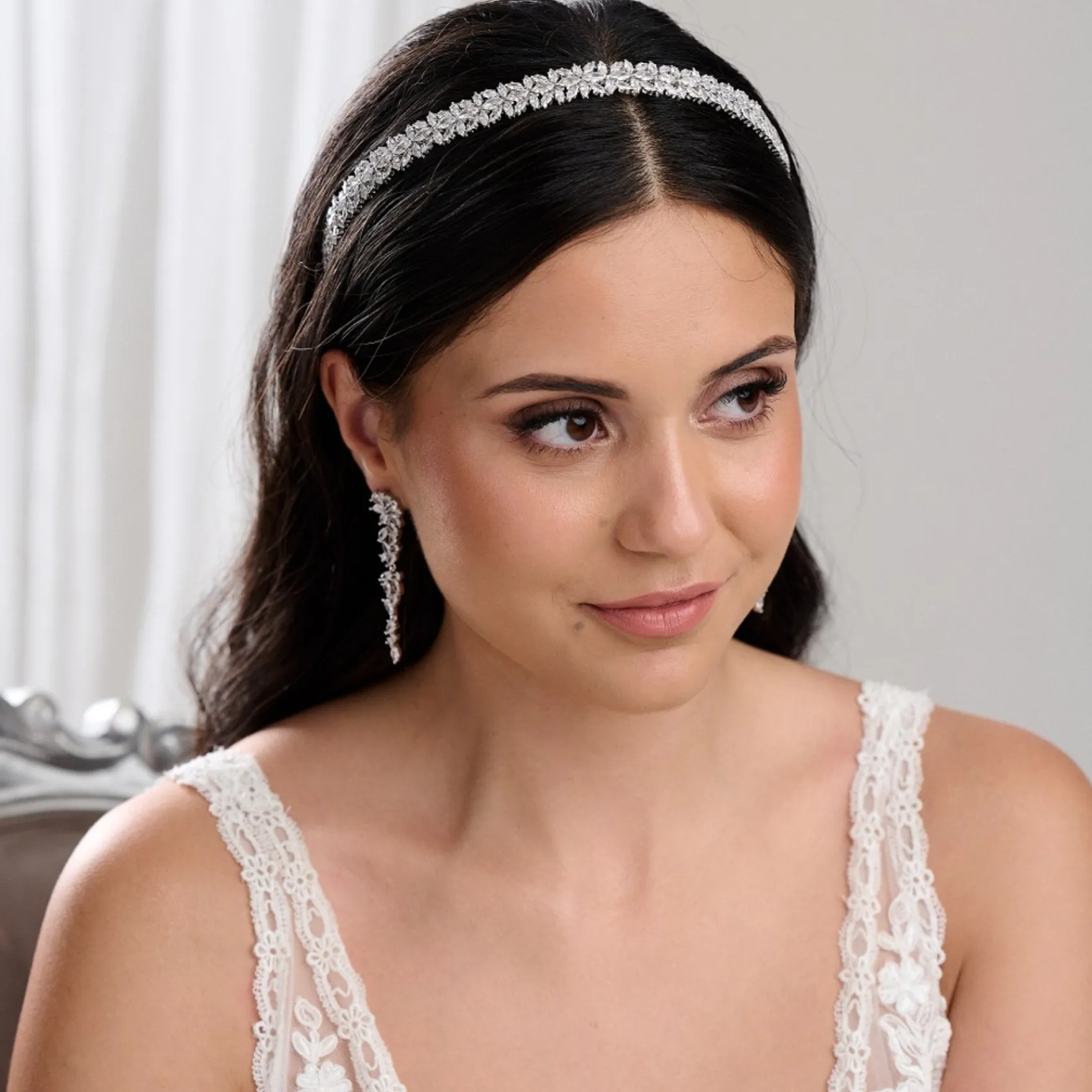Lace & Favour Prom Headbands & Tiaras | Crystal Hair Accessories*Riviera Crystal Bridal Headband Silver