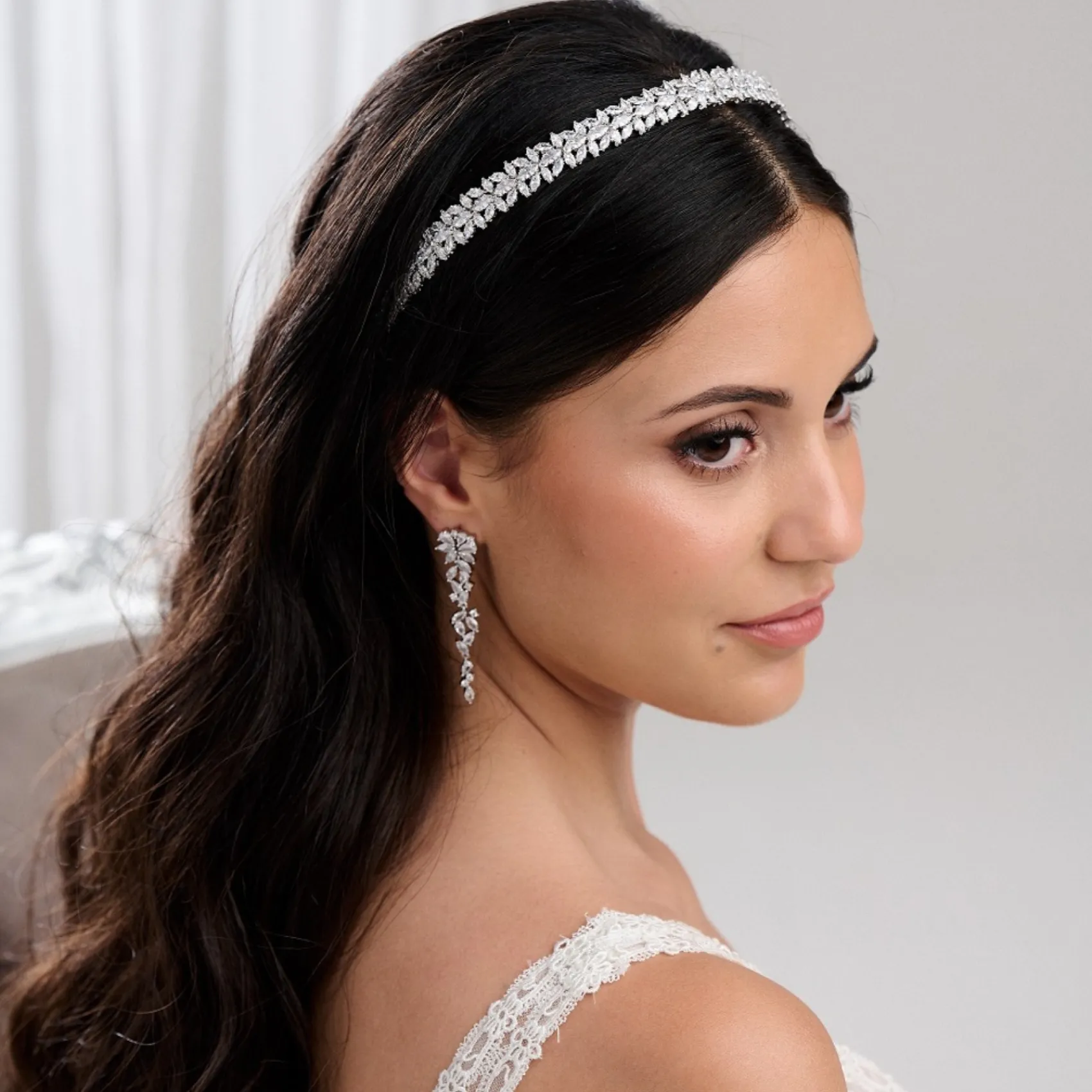 Lace & Favour Prom Headbands & Tiaras | Crystal Hair Accessories*Riviera Crystal Bridal Headband Silver