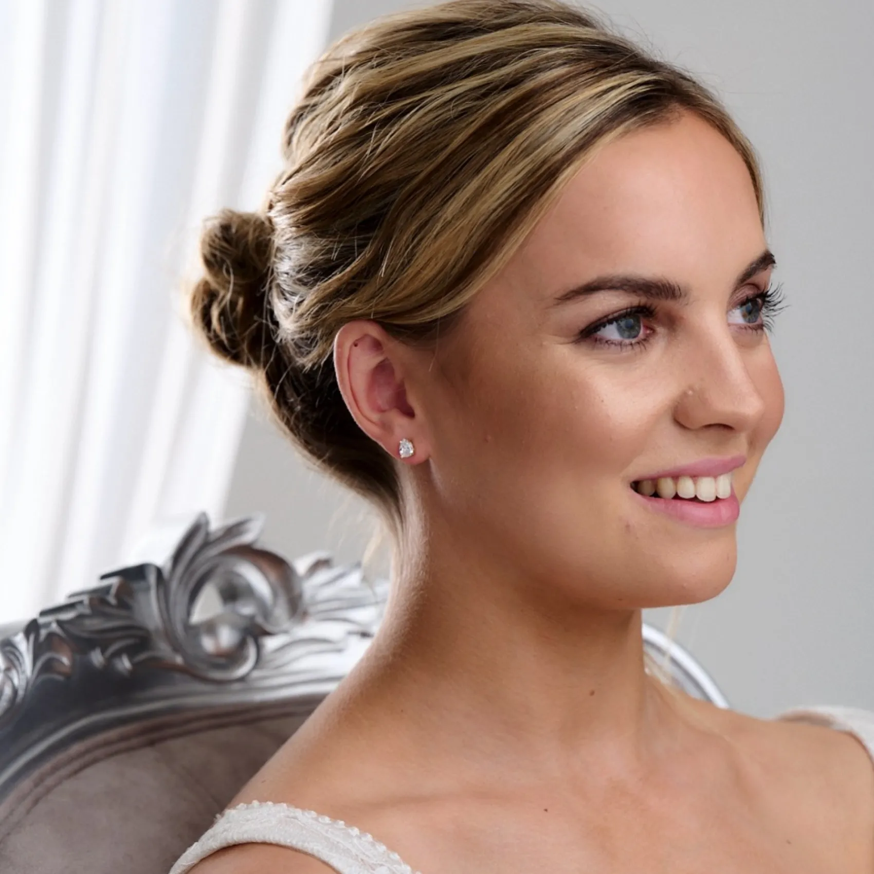 Lace & Favour Gold Prom Jewellery | Prom Earrings*Roma Cubic Zirconia Teardrop Stud Earrings Gold