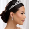 Lace & Favour Vintage Headpieces | Crystal Hair Accessories*Sandringham Classic Teardrop Crystal Crown Silver