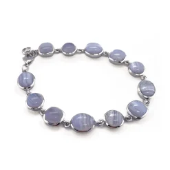 Sarah Alexander Mother Of The Groom Gifts | Mother Of The Bride Gifts*Alpine Snow Blue Lace Agate Multistone Bracelet
