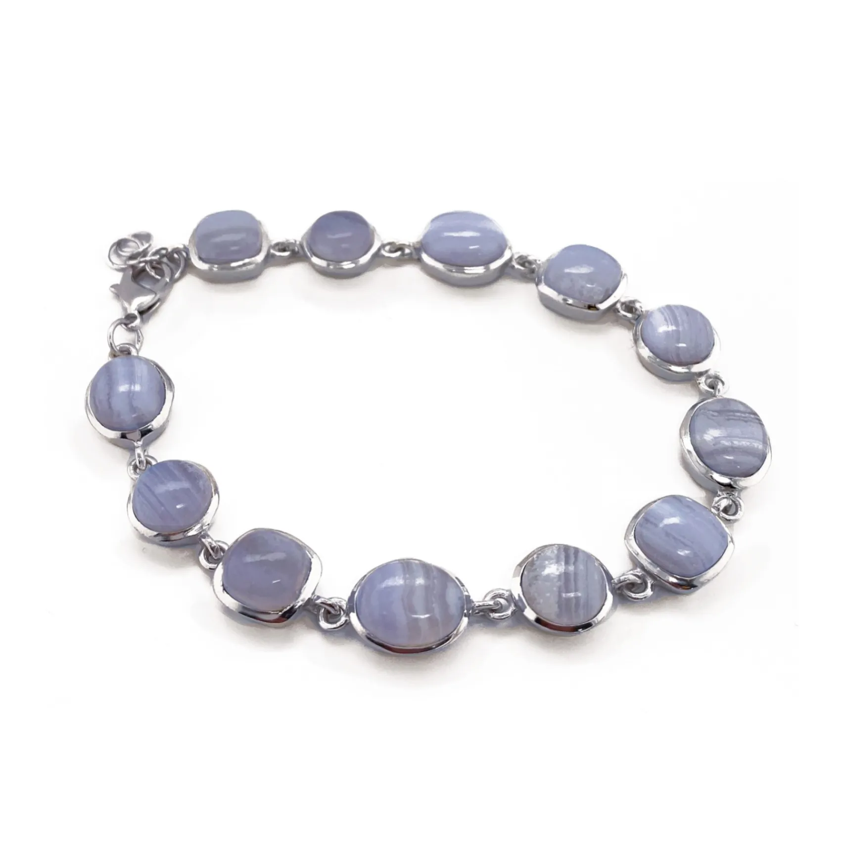 Sarah Alexander Mother Of The Groom Gifts | Mother Of The Bride Gifts*Alpine Snow Blue Lace Agate Multistone Bracelet