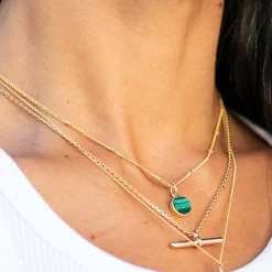 Sarah Alexander Mother Of The Groom Gifts | Mother Of The Bride Gifts*Kaori Malachite Round Charm Pendant Necklace