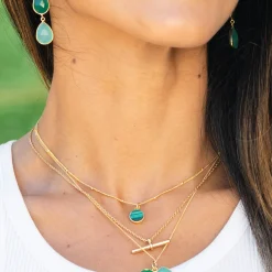 Sarah Alexander Mother Of The Groom Gifts | Mother Of The Bride Gifts*Kaori Malachite Round Charm Pendant Necklace