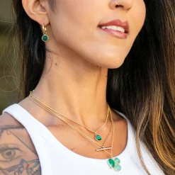 Sarah Alexander Mother Of The Groom Gifts | Mother Of The Bride Gifts*Kaori Malachite Round Charm Pendant Necklace