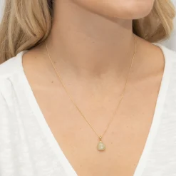Sarah Alexander Mother Of The Groom Gifts | Mother Of The Bride Gifts*Lemongrass Prehnite Gold Pendant