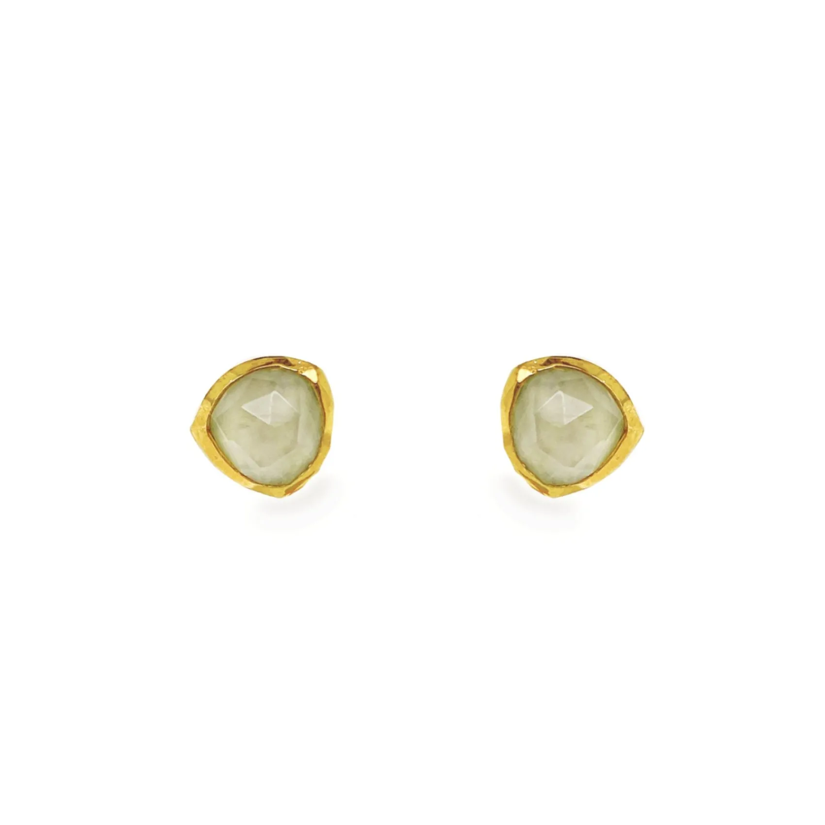 Sarah Alexander Mother Of The Bride Gifts | Bridesmaid Gifts*Lemongrass Prehnite Gold Stud Earrings