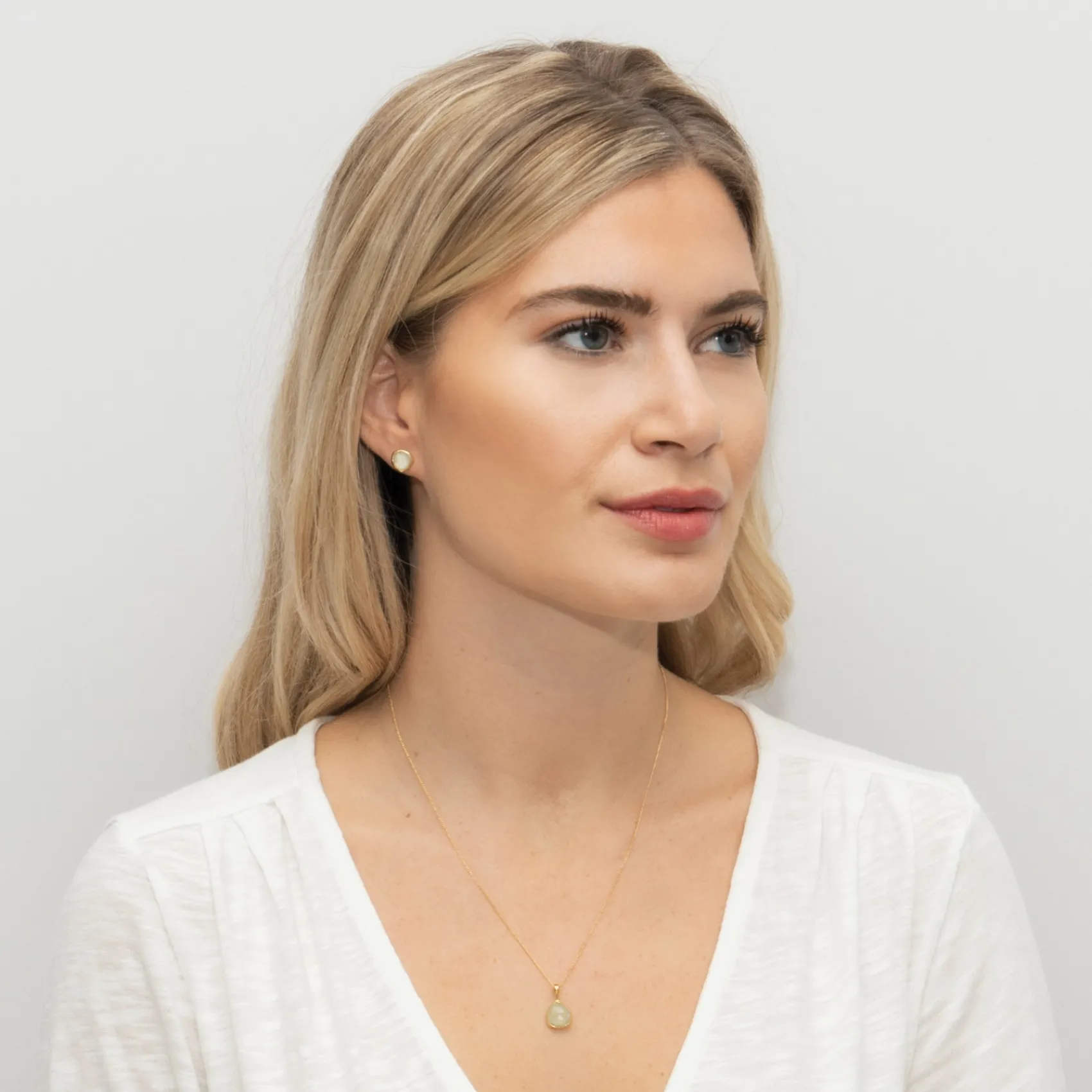 Sarah Alexander Mother Of The Groom Gifts | Mother Of The Bride Gifts*Lemongrass Prehnite Gold Pendant