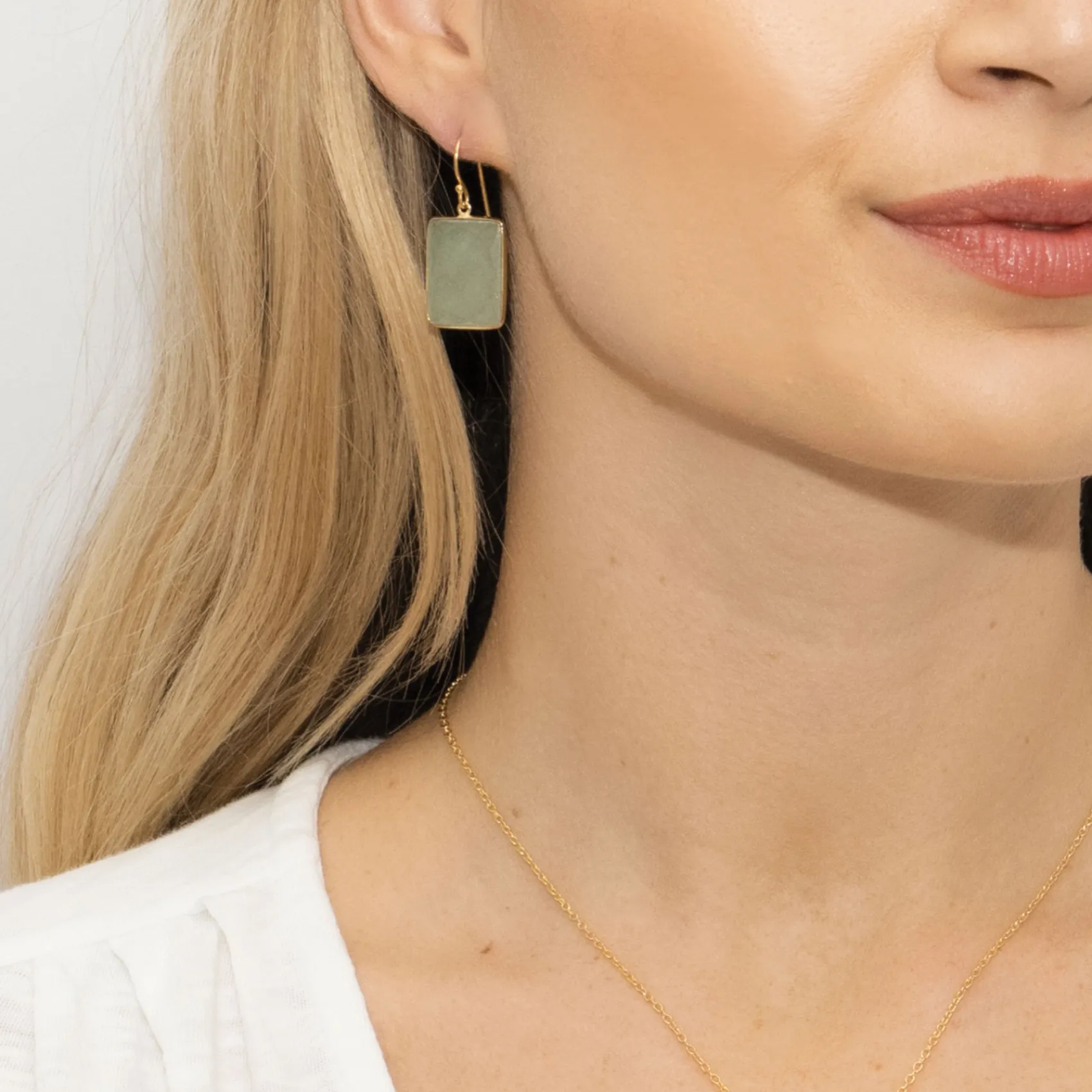 Sarah Alexander Mother Of The Groom Gifts | Mother Of The Bride Gifts*Mesmerise Green Aventurine Square Drop Earrings