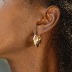 Sarah Alexander Honeymoon Gifts | Engagement Gifts*Midas Chunky Gold Hoops