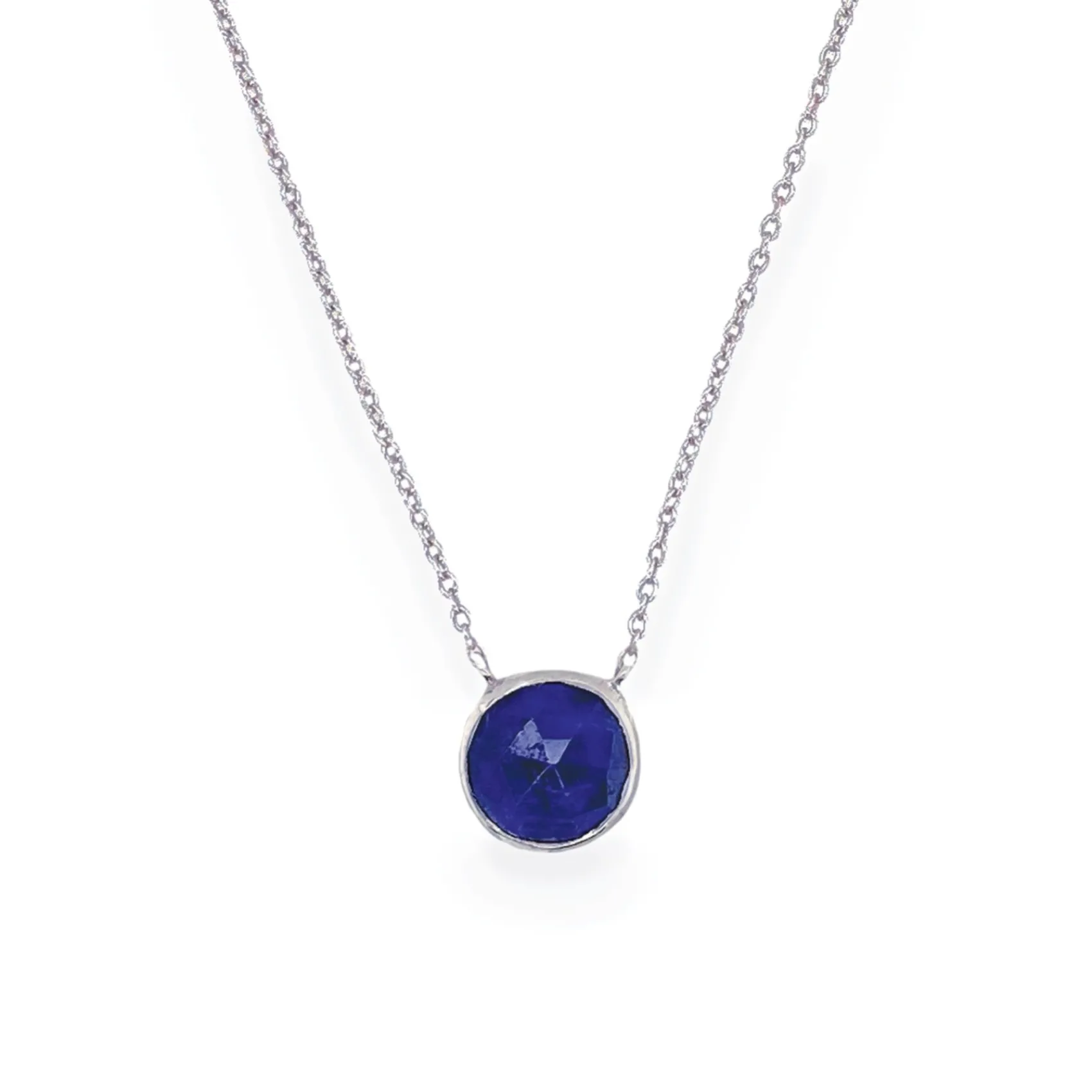 Sarah Alexander Something Blue Gifts | Mother Of The Groom Gifts*Midnight Kiss Cloudy Blue Kyanite Solitaire Pendant