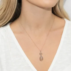 Sarah Alexander Mother Of The Groom Gifts | Mother Of The Bride Gifts*Nomad Grey Chalcedony Double Drop Pendant
