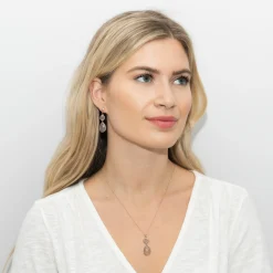 Sarah Alexander Mother Of The Groom Gifts | Mother Of The Bride Gifts*Nomad Grey Chalcedony Double Drop Pendant