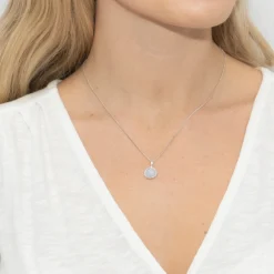 Sarah Alexander Something Blue Gifts | Mother Of The Groom Gifts*Sea Mist Blue Lace Agate Silver Pendant