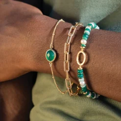 Sarah Alexander Mother Of The Groom Gifts | Mother Of The Bride Gifts*Tangiers Amazonite Gold Gemstone Bracelet