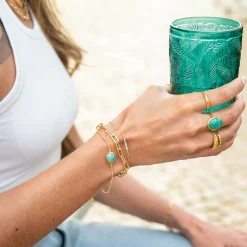 Sarah Alexander Something Blue Gifts | Mother Of The Groom Gifts*Tangiers Amazonite Gold Gemstone Bracelet