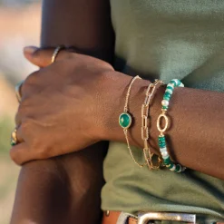 Sarah Alexander Mother Of The Groom Gifts | Mother Of The Bride Gifts*Tangiers Amazonite Gold Gemstone Bracelet