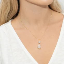 Sarah Alexander Mother Of The Groom Gifts | Mother Of The Bride Gifts*Tidal Rainbow Moonstone Double Drop Pendant