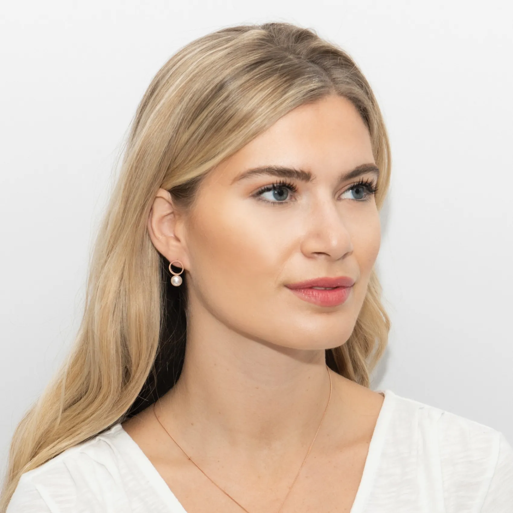 Sarah Alexander Mother Of The Groom Gifts | Mother Of The Bride Gifts*Voodoo Rose Gold Circle Pearl Earrings