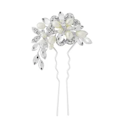 Sass B Bridesmaid Hair Accessories | Wedding Hair Pins & Hair Clips*SassB Marcia Luxe Freshwater Pearl Wedding Hair Pin (Silver)