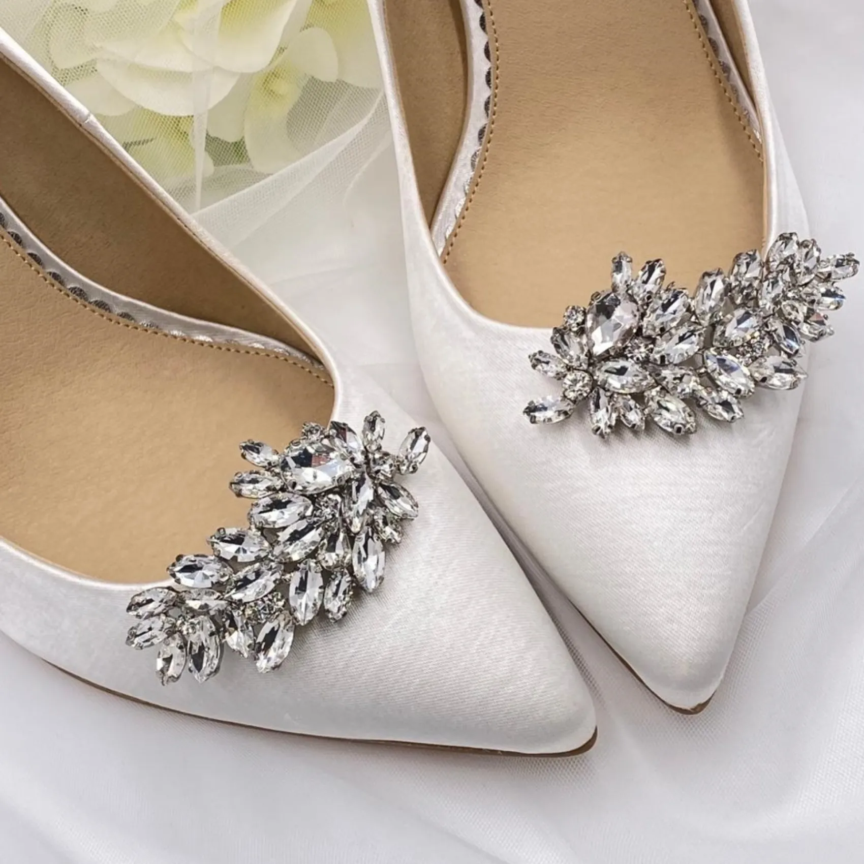Lace & Favour Shoe Jewellery | Shoe Clips*Spirit Crystal Embellished Shoe Clips