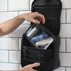 Stackers Groom Gifts | Wash Bags*Hanging Wash Bag Black