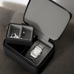 Stackers Groom Gifts | Watch Boxes*Watch and Cufflink Box Black