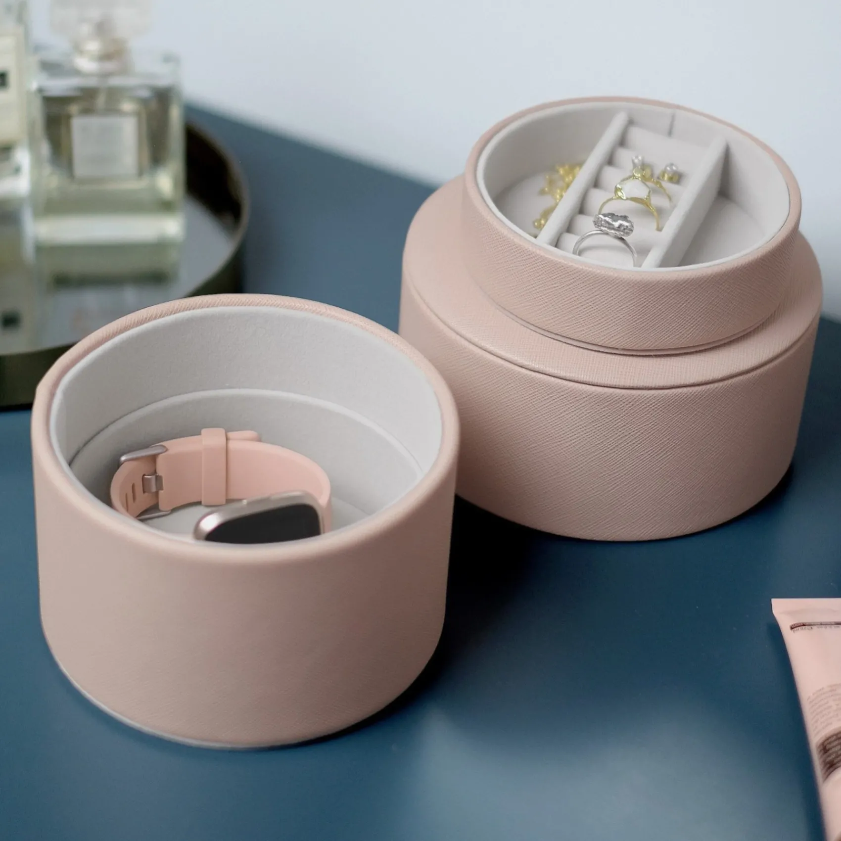 Stackers Mother Of The Groom Gifts | Mother Of The Bride Gifts*Bedside Table Jewellery Box Pod Blush